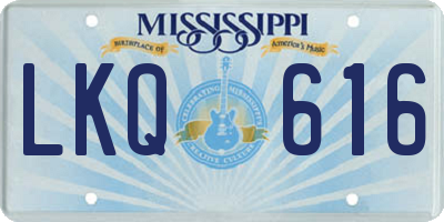 MS license plate LKQ616