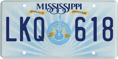 MS license plate LKQ618