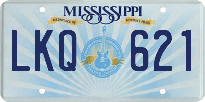 MS license plate LKQ621