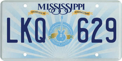 MS license plate LKQ629