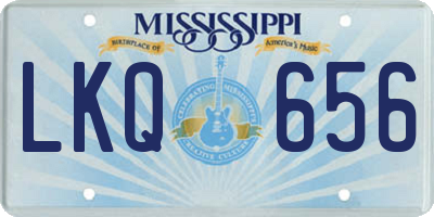 MS license plate LKQ656
