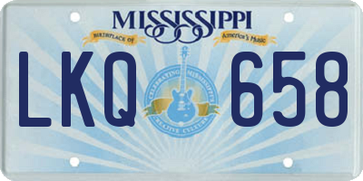 MS license plate LKQ658