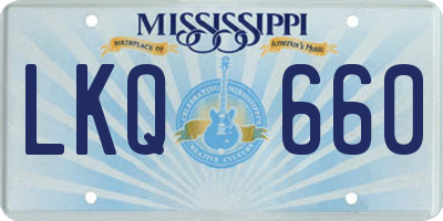 MS license plate LKQ660