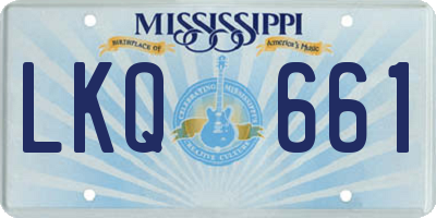 MS license plate LKQ661