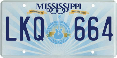 MS license plate LKQ664
