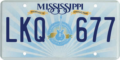 MS license plate LKQ677