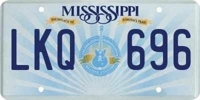 MS license plate LKQ696