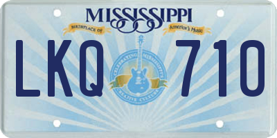 MS license plate LKQ710