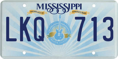 MS license plate LKQ713
