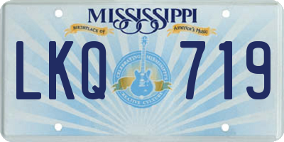 MS license plate LKQ719