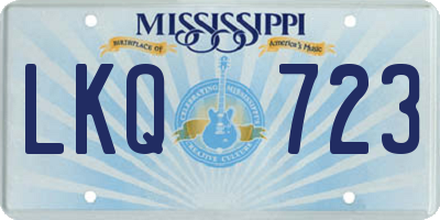 MS license plate LKQ723