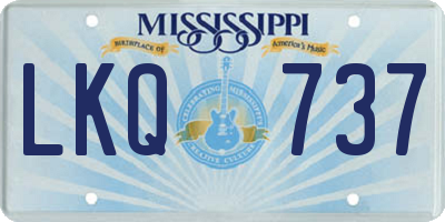 MS license plate LKQ737