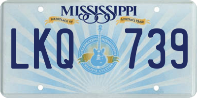 MS license plate LKQ739