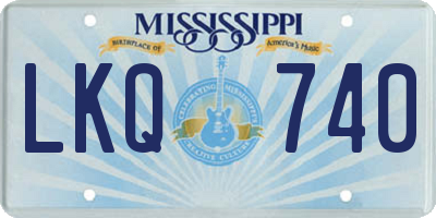 MS license plate LKQ740