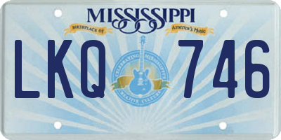 MS license plate LKQ746