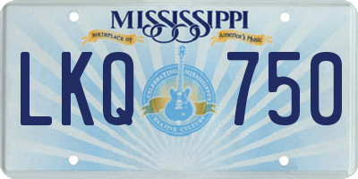 MS license plate LKQ750