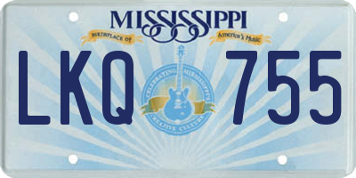 MS license plate LKQ755