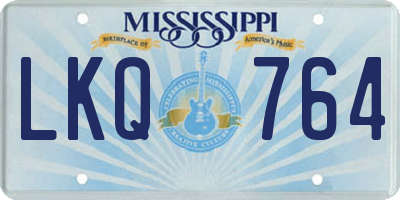 MS license plate LKQ764