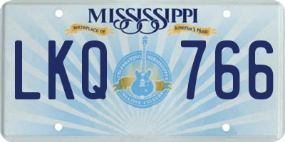 MS license plate LKQ766