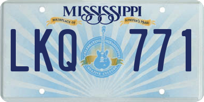 MS license plate LKQ771