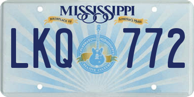 MS license plate LKQ772
