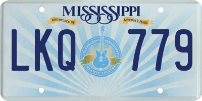 MS license plate LKQ779
