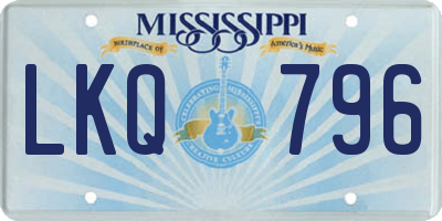 MS license plate LKQ796