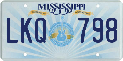 MS license plate LKQ798