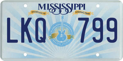 MS license plate LKQ799