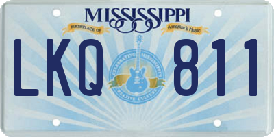 MS license plate LKQ811