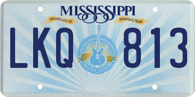 MS license plate LKQ813