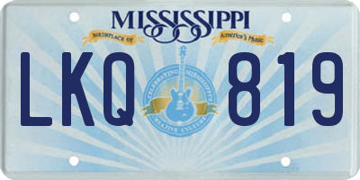 MS license plate LKQ819