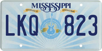 MS license plate LKQ823