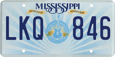 MS license plate LKQ846