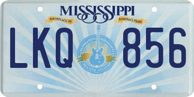 MS license plate LKQ856
