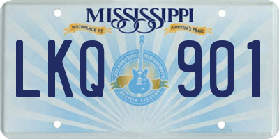MS license plate LKQ901