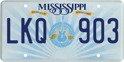 MS license plate LKQ903