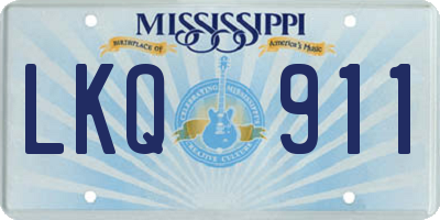 MS license plate LKQ911