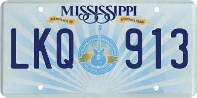 MS license plate LKQ913