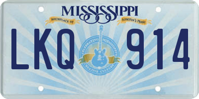 MS license plate LKQ914