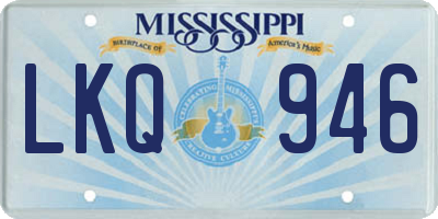 MS license plate LKQ946
