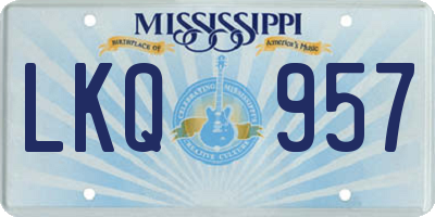 MS license plate LKQ957