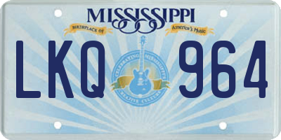 MS license plate LKQ964