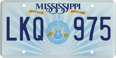 MS license plate LKQ975
