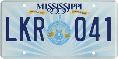 MS license plate LKR041