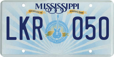 MS license plate LKR050