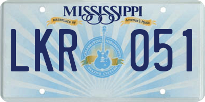 MS license plate LKR051
