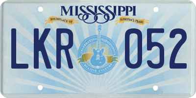 MS license plate LKR052