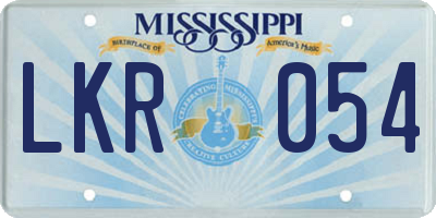 MS license plate LKR054
