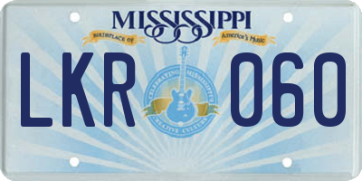 MS license plate LKR060
